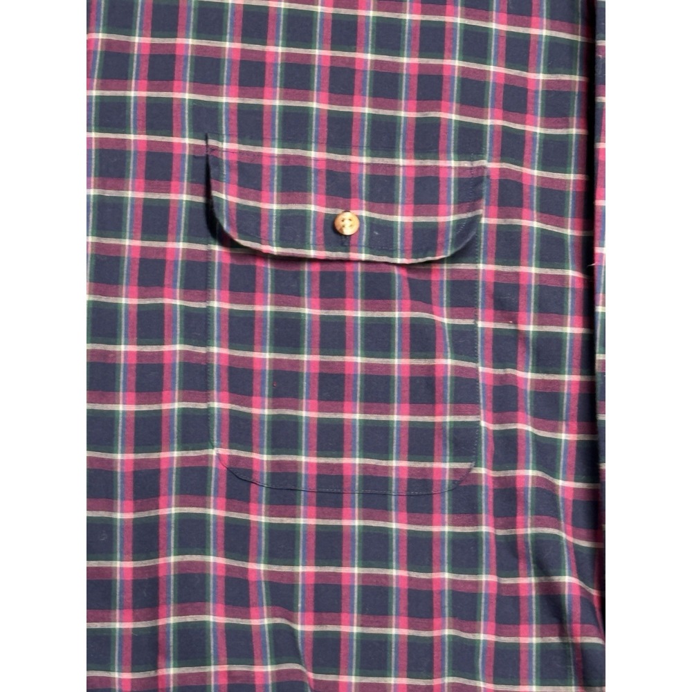 Enro Men's Plaid Button Up Shirt XL Tall Big & Tall Cotton Long Sleeve - Picture 5 of 7